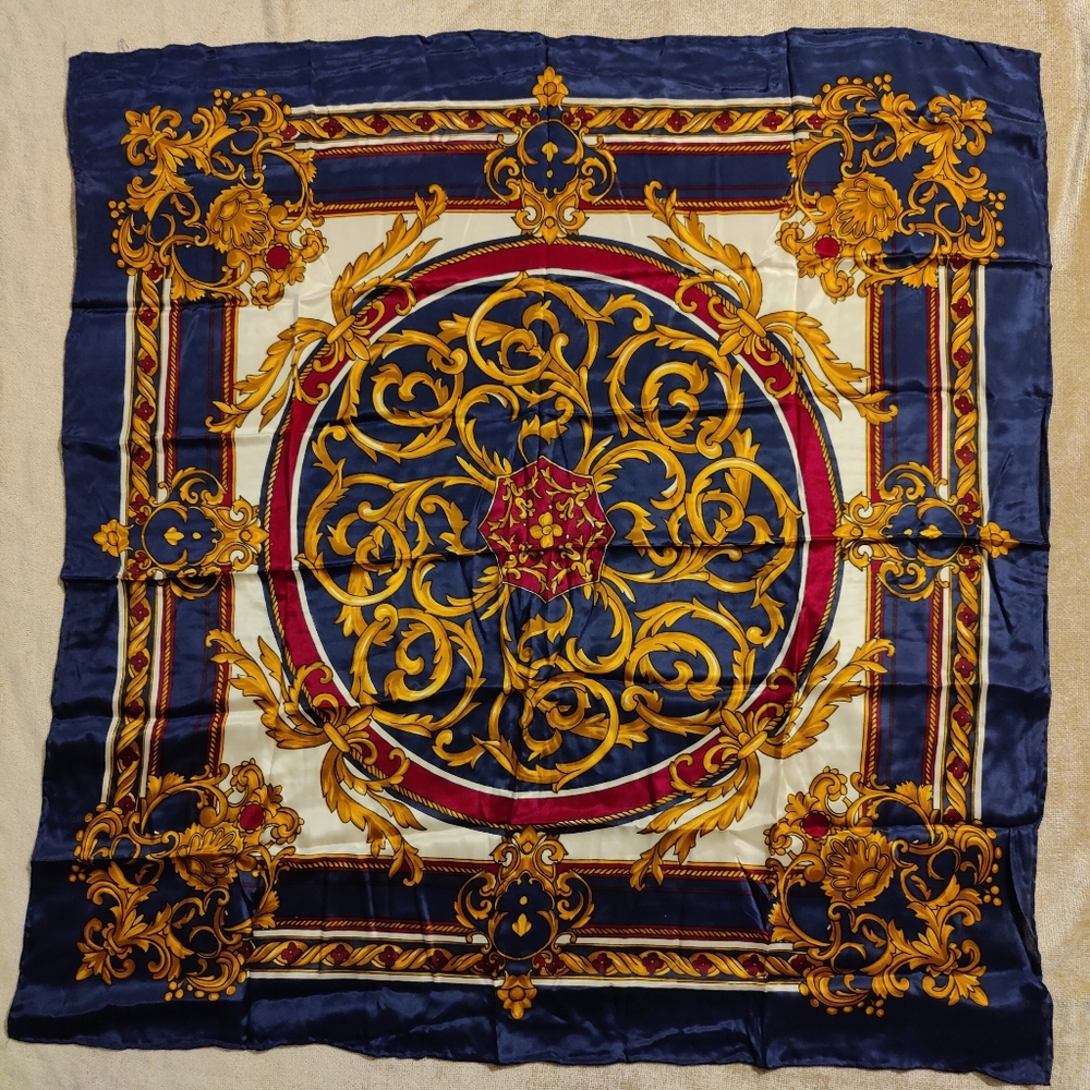 Baar Beards Baroque Print Silk Square Sacrf